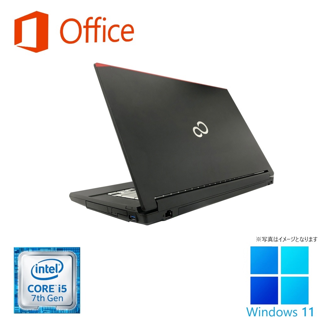 特価 富士通 ノートPC A577/15.6型/Win11 Pro/MS Office H&B 2019/Core i5  第7世代/内蔵WIFI/Bluetooth/メモリ8GB/SSD128GB（整備済み品）